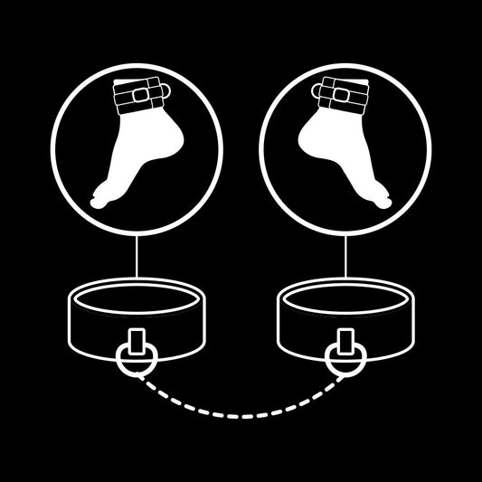 Fetish Submissive Bondage Fetish Submissive - Vegan Leather Ankle Cuffs With Noprene Lining