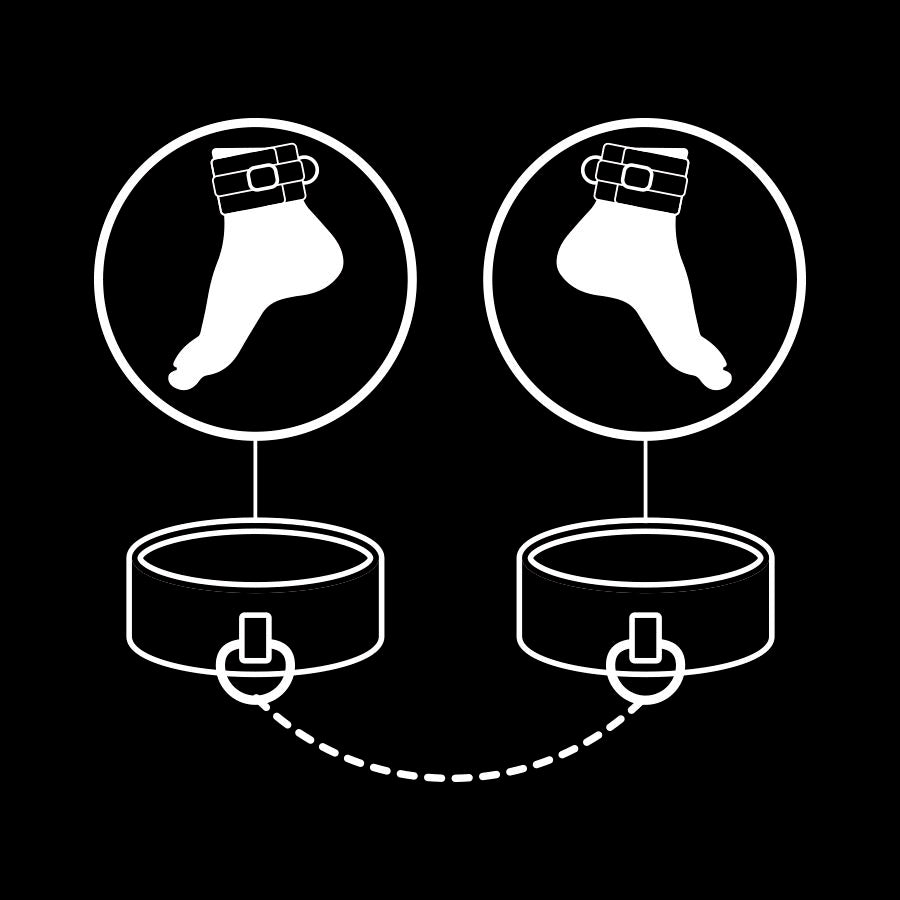 Fetish Submissive Bondage Fetish Submissive - Vegan Leather Ankle Cuffs With Noprene Lining