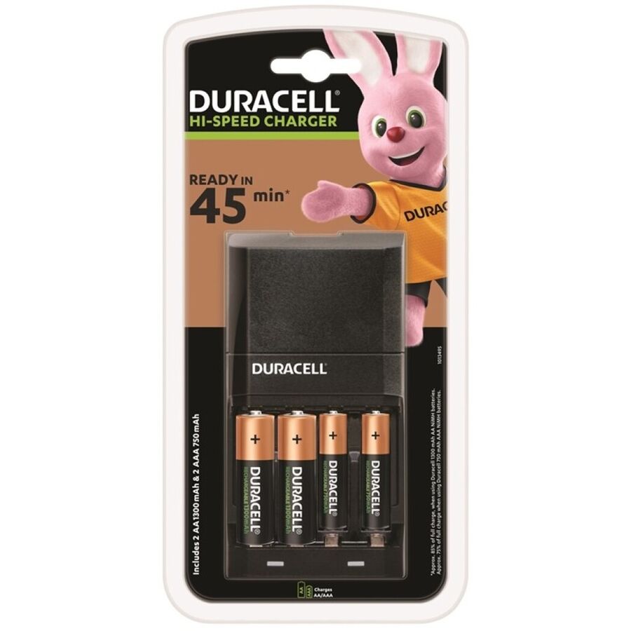 Duracell Charguer 45Min. + 2Xaa 1700Mah + 2Xaaa 750Mah