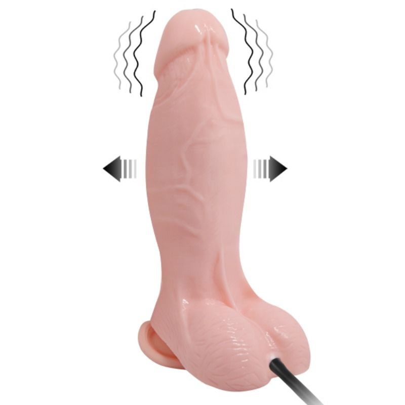 Baile Realistic Vibrating And Inflatable Dildo 18.8 Cm