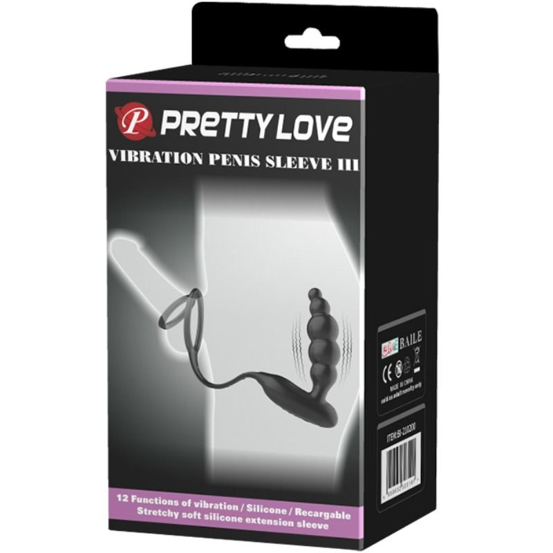 Pretty Love Penis Rings With Vibrator Plug