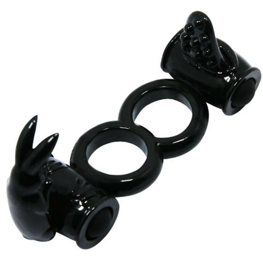 Baile For Him Baile - Sweet Ring Double Ring With Double Rabbit