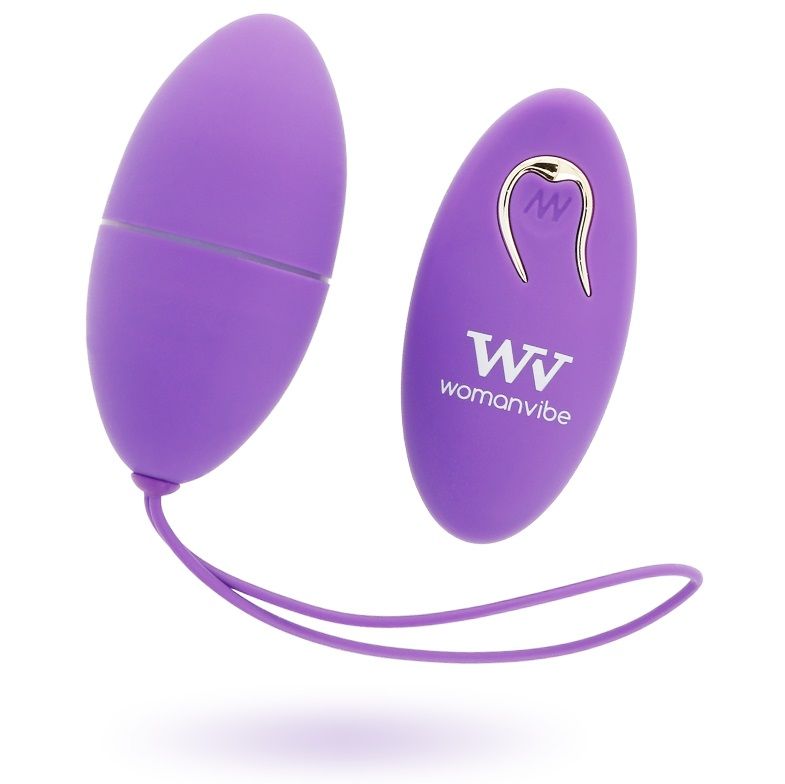 Womanvibe Alsan Egg Remote Control Black Silicone Purple