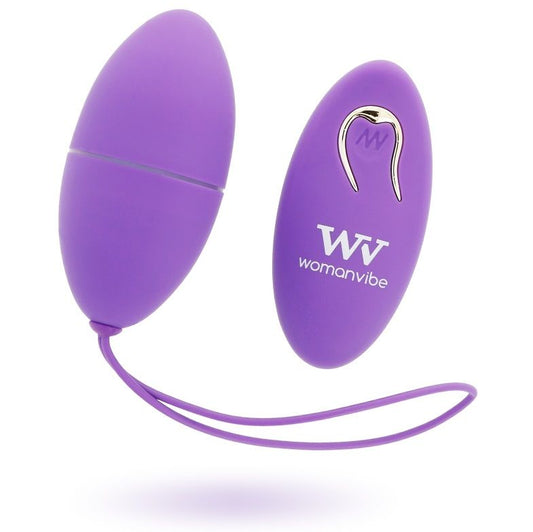 Womanvibe Alsan Egg Remote Control Black Silicone Purple