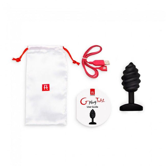 G-Vibe Gplug Twist With Vibration Black