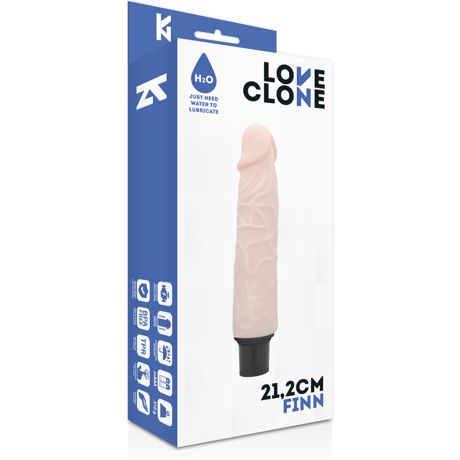 Loveclone Finn Self Lubrication Vibrator 21.2 Cm -O- 3.8 Cm