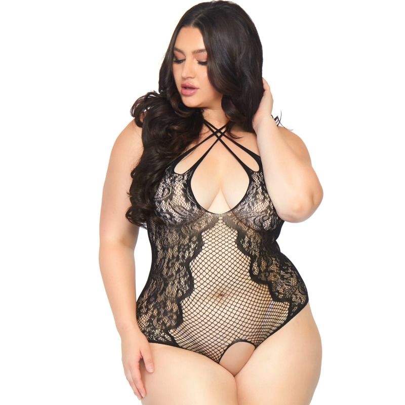 Leg Avenue Teddies Leg Avenue - Crothless Teddy 1X-2X