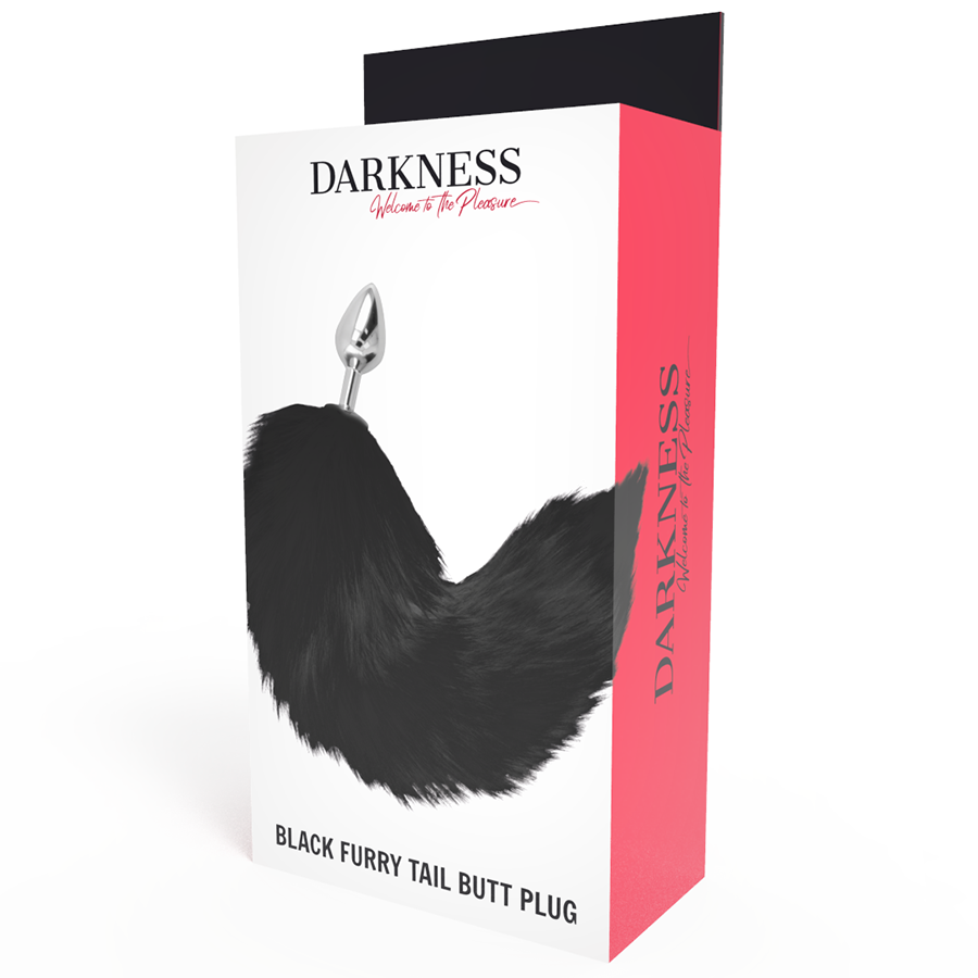 Darkness Anal Darkness - Silver Anal Plug 8 Cm With Black Tail