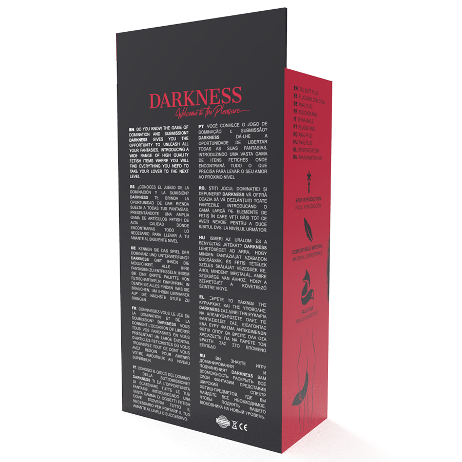 Darkness Anal Darkness - Silver Anal Plug 8 Cm With Black Tail