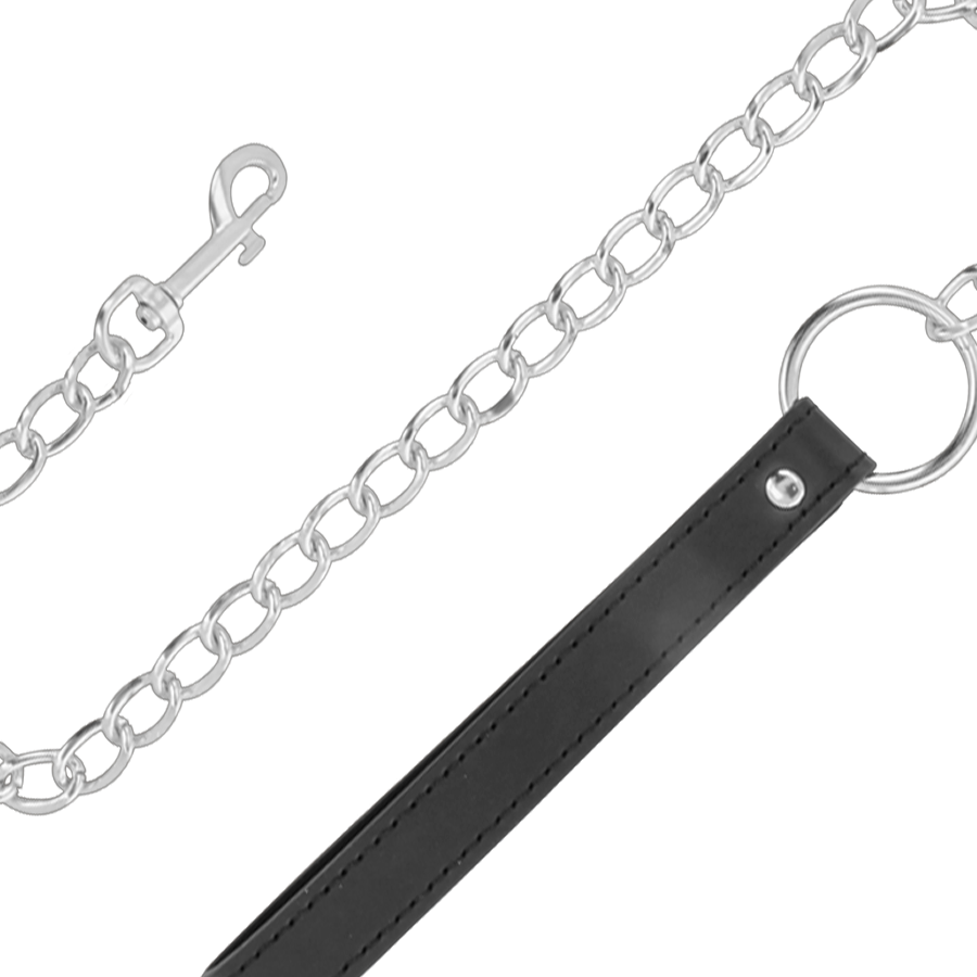 Darkness Bondage Darkness - Soft Leather Necklace With Chain