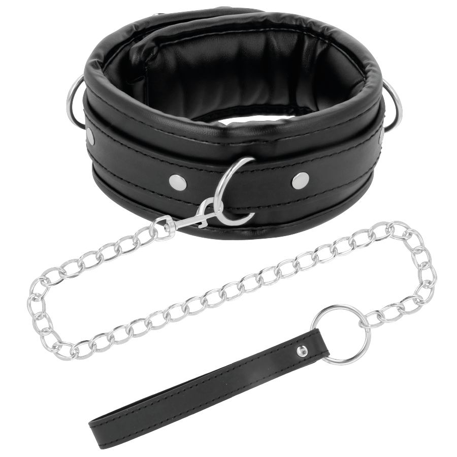 Darkness Bondage Darkness - Soft Leather Necklace With Chain