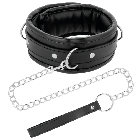Darkness Bondage Darkness - Soft Leather Necklace With Chain
