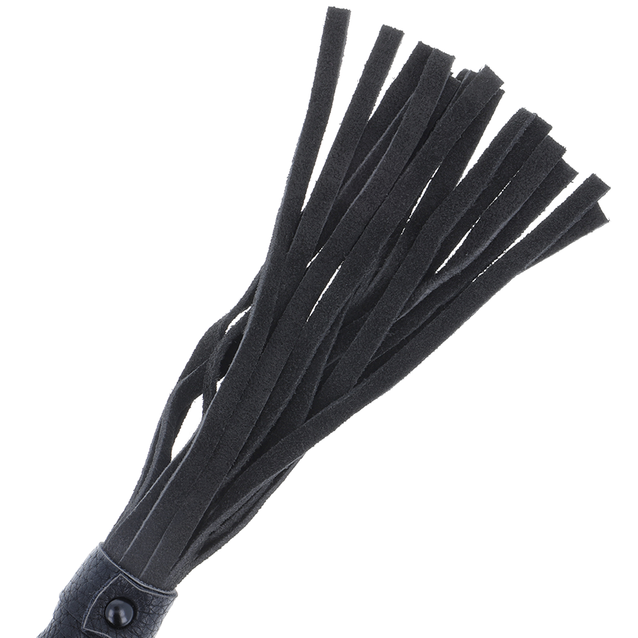 Darkness Sensations Darkness - Black Bondage Whip With Leather Handle