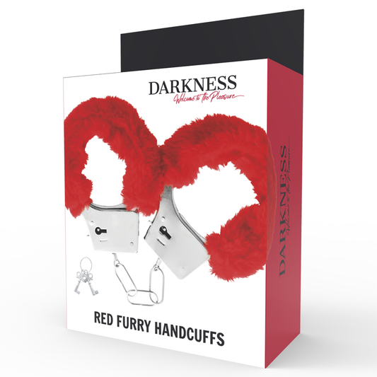 Darkness Bondage Darkness - Red Lined Metal Handcuffs