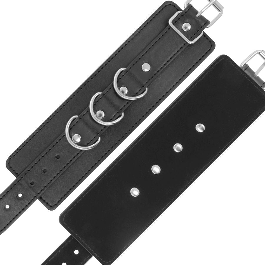 Darkness Bondage Darkness - Black Adjustable Leather Ankle Handcuffs
