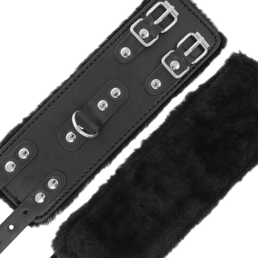 Darkness Bondage Darkness - Black Adjustable Leather Handcuffs With Lining