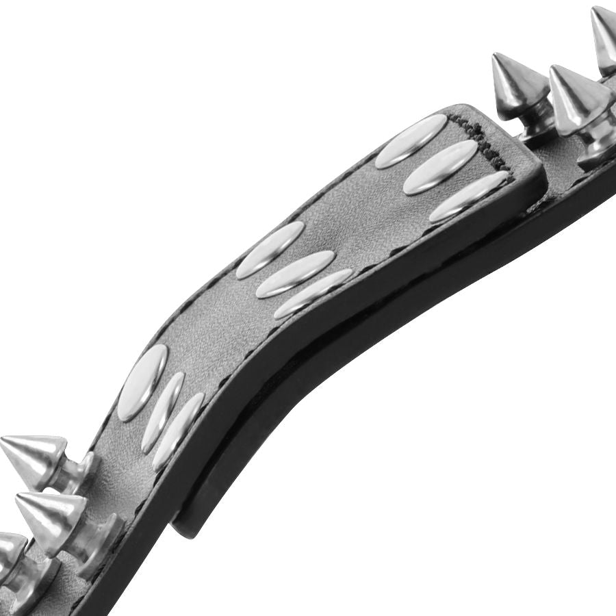 Darkness Bondage Darkness - Skulls And Bones Black Spiked Handcuffs