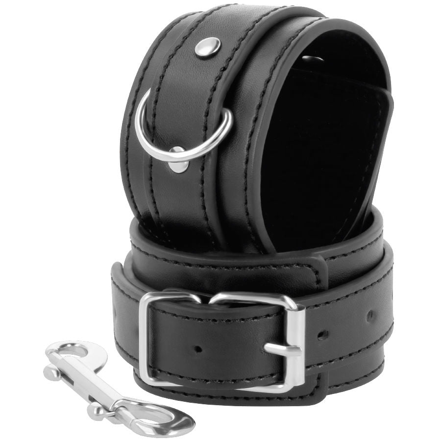 Darkness Bondage Darkness - Black Adjustable Handcuffs With Double Reinforcement Tape