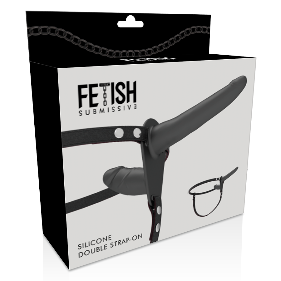 Fetish Submissive Harness Black Double Penetration