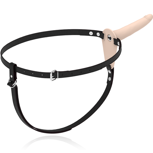 Fetish Submissive Harness Flesh Silicone Vibrator 15 Cm