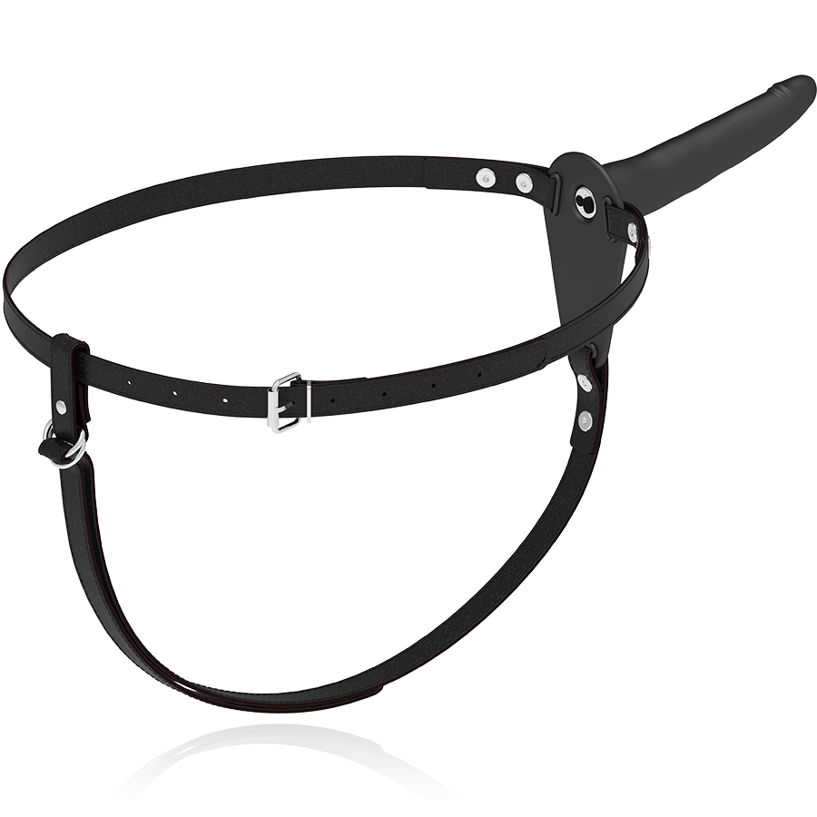 Fetish Submissive Harness Black Silicone Vibrator 15 Cm