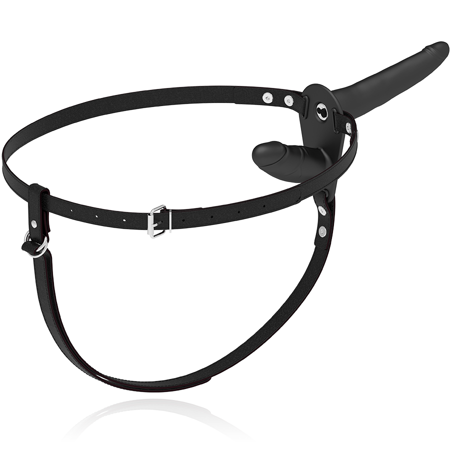 Fetish Submissive Harness Double Penetration Black Vibrator