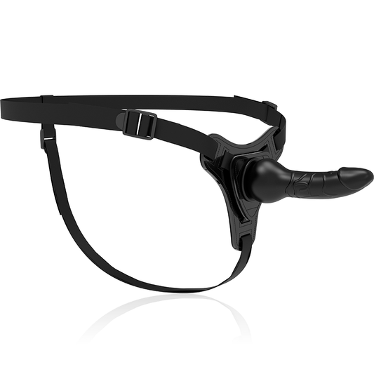 Fetish Submissive Harness Black Silicone Realistic 16 Cm
