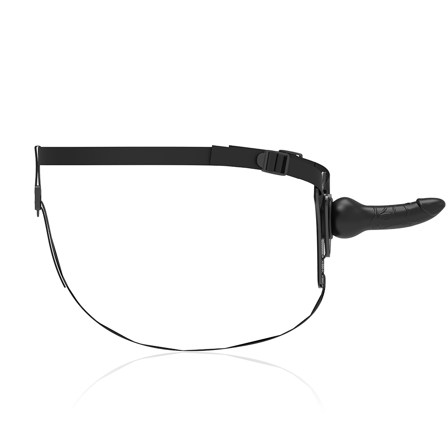 Fetish Submissive Harness Black Silicone Realistic 16 Cm