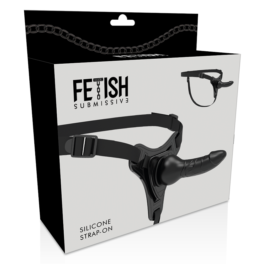 Fetish Submissive Harness Black Silicone Realistic 16 Cm