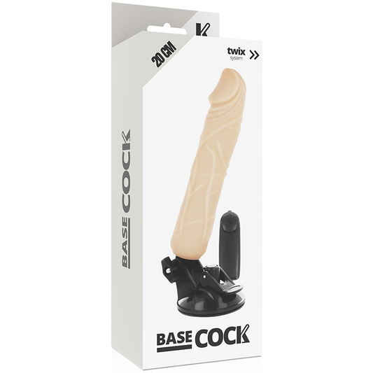 Basecock Realistic Vibrator Remote Control Flesh 20 Cm -O- 4 Cm