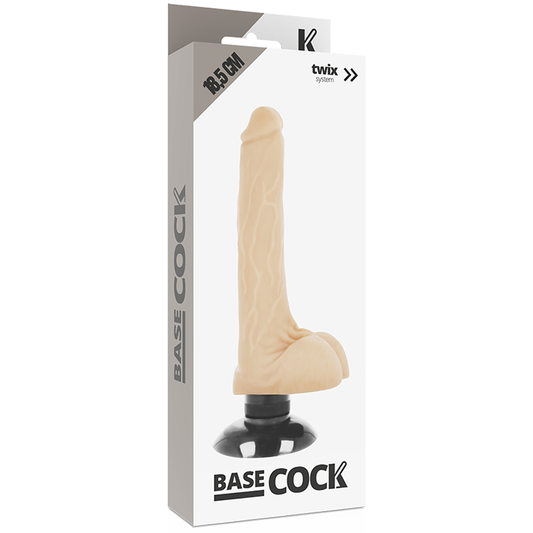 Basecock Realistic Vibrator 2-1 Flesh 18.5 Cm -O- 4 Cm