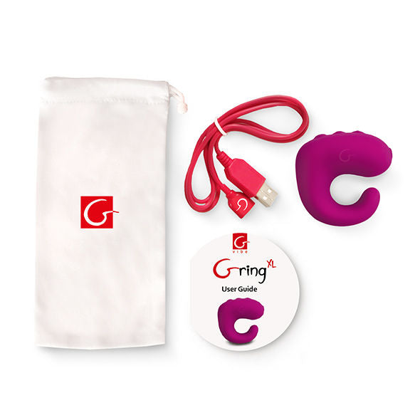 G-Vibe Fun Toys Gring Vibrator Ring Xl Sweet Raspberry