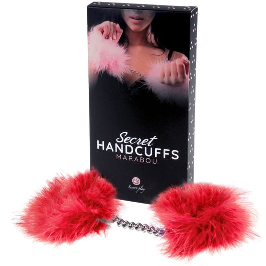Secretplay 100% Fetish Secretplay - Red Marabou Handcuffs