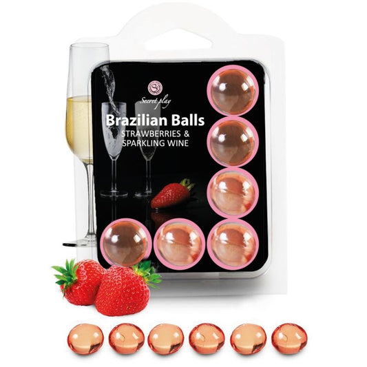 Secretplay Cosmetic Secretplay - Set 6 Brazilians Balls Strawberries With Cava