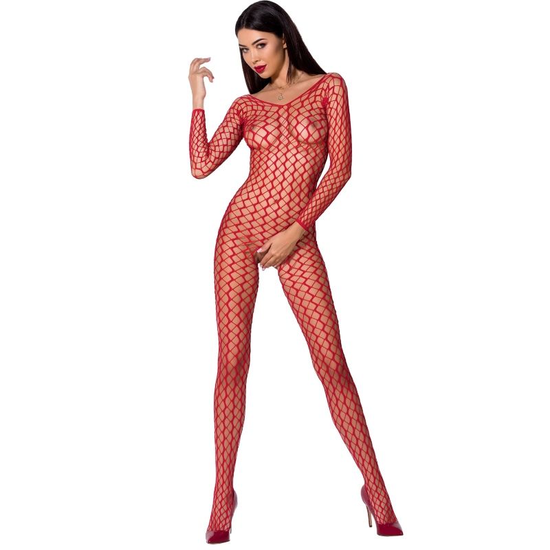 Passion Woman Passion - Woman Bs068 Bodystocking Rojo Talla Unica