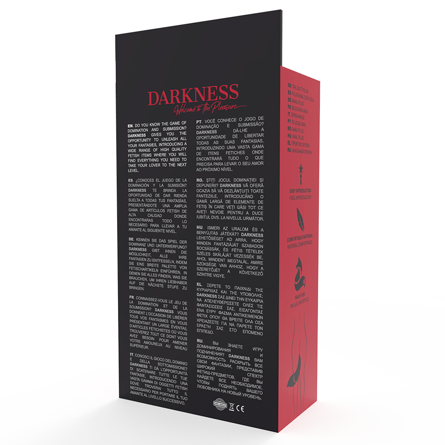 Darkness Anal Darkness - Silicone Anal Plug With White Tail