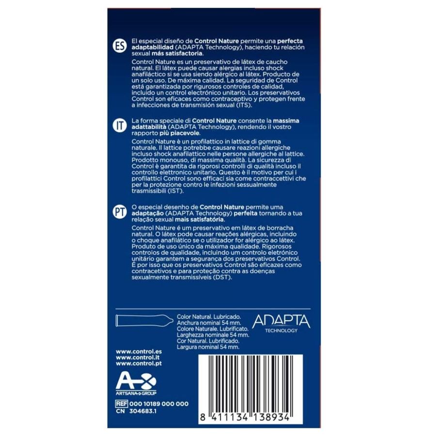 Control Condoms Control - Adapta Nature Condoms 24 Units