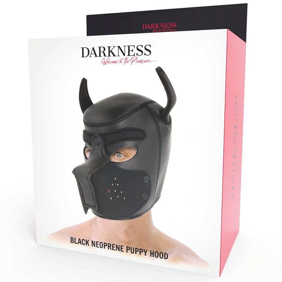 Darkness Bondage Darkness - Neoprene Dog Mask With Removable Muzzle L