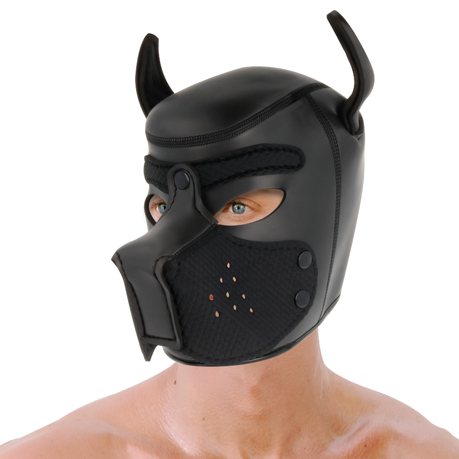 Darkness Bondage Darkness - Neoprene Dog Mask With Removable Muzzle L