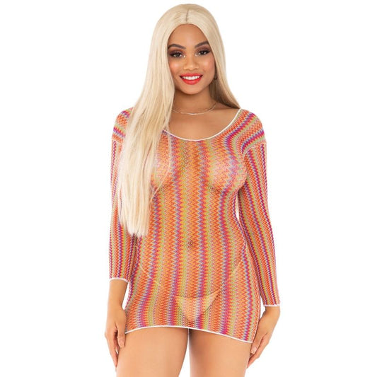 Leg Avenue Dresses Leg Avenue - Zigzag Multicolor Mini Dress One Size