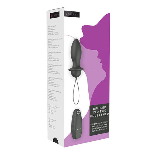 B Swish Bfilled Classic Vibrating Plug Black