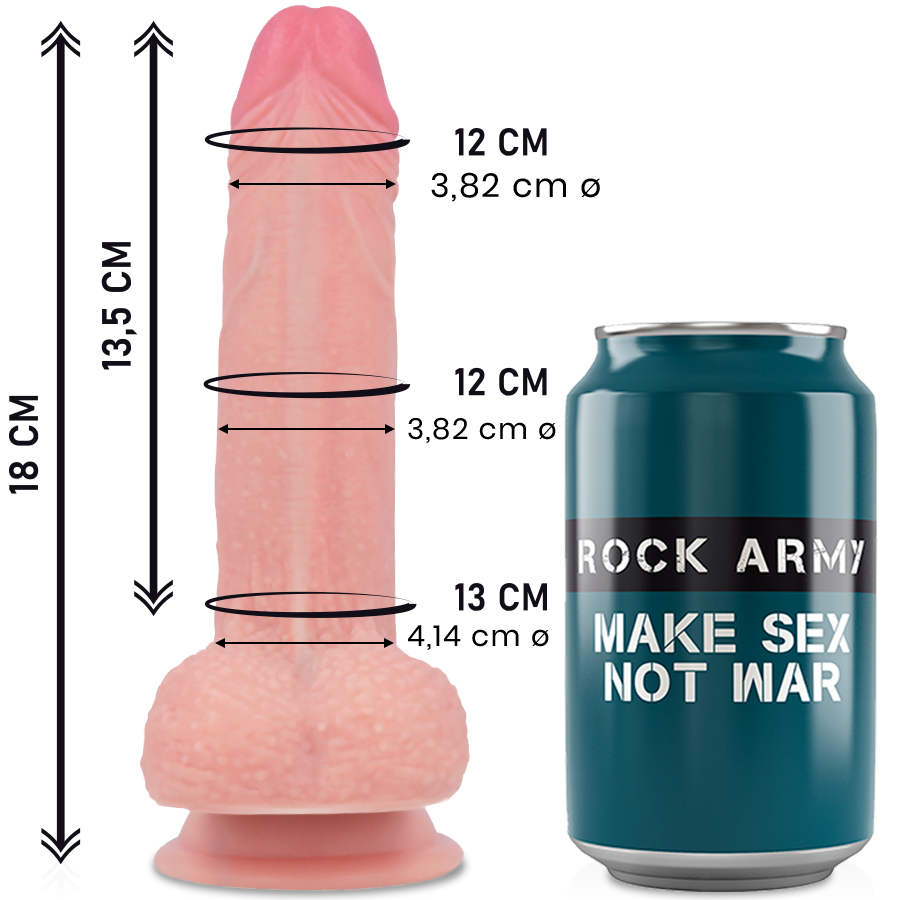 Rock Army Rockarmy - Liquid Silicone Premium Mustang Realistic 18 Cm -O- 4.14 Cm