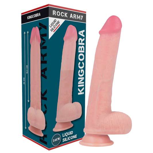 Rock Army Rockarmy - Liquid Silicone Premium Kingcobra Realistic 24 Cm -O- 4.77 Cm