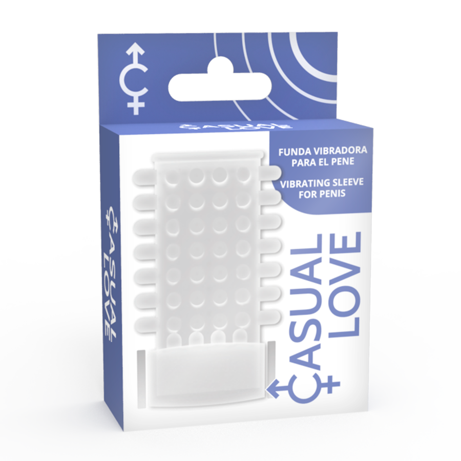 Casual Love Ring Vibrating Sleeve Transparent