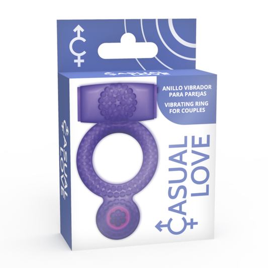 Casual Love Ring Vibrating Double Pleasure Purple