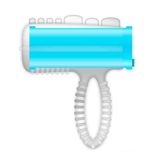 Casual Love Ring Tongue Vibrating Blue