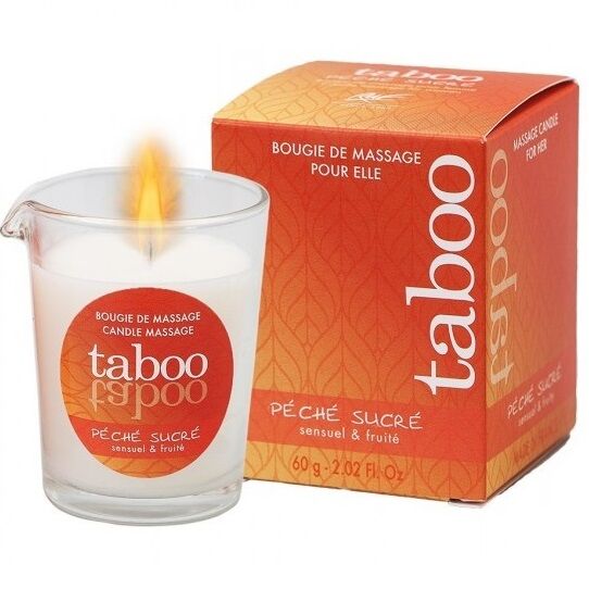 Ruf Taboo Massage Candle For Her Peche Sucre Nectarine Aroma