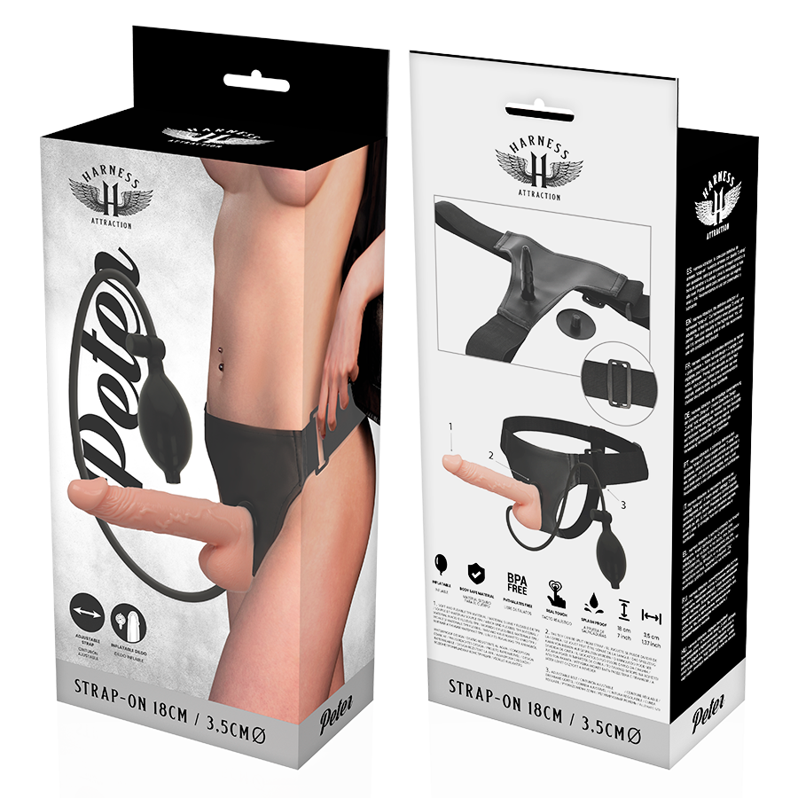 Harness Attraction Rnes Peter With Inflatable Penis 18 Cm -O- 3.5 Cm