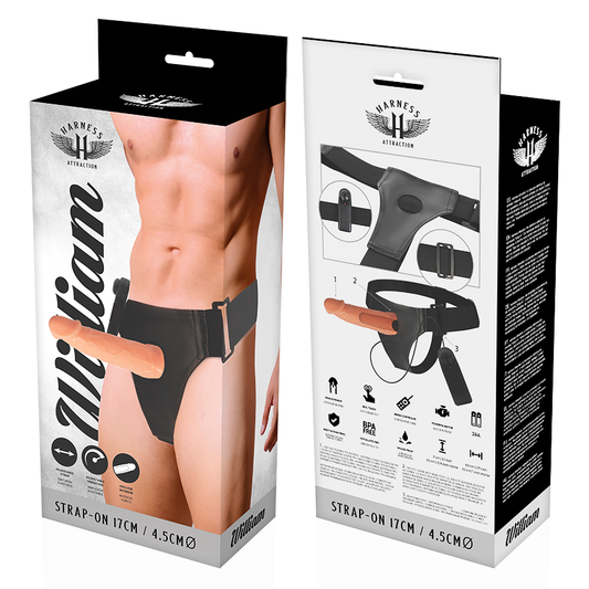 Harness Attraction Willian Hollow Rnes With Vibrator 17 Cm -O- 4.5 Cm