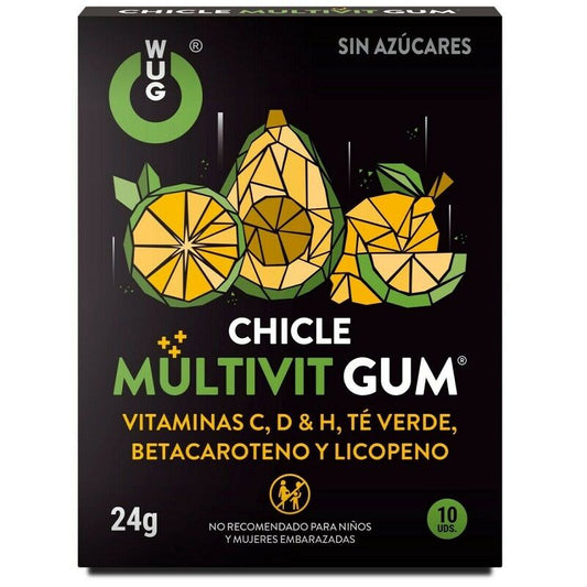 Wug Gum Multivit Vitamin C, H, D, Beta-Carotene, Lycopene And Green Tea 10 Units